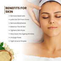 Hebhac Herbs Multani Mitti Powder, Bentonite Clay & Fuller's Earth Clay – 100% Natural Skin Soother, Cleanser & Acne Reducer – 100g