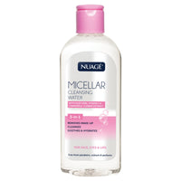 NUAGÉ Nuage Micellar Cleansing Water with Aloe Vera, Vitamin E & Chamomile Flower Extract | 3-in-1 - Gently Removes Makeup, Cleanses, Soothes & Hydrates Skin | Suitable for Face, Eyes and Lips (200ml)