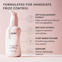 OUAI Anti Frizz Cream Travel Size - Moisturizing Hair Cream with Frizz Control & Heat Protection - Provides Hydration with Jackfruit & Beetroot Extract - Paraben, Phthalate & Sulfate Free