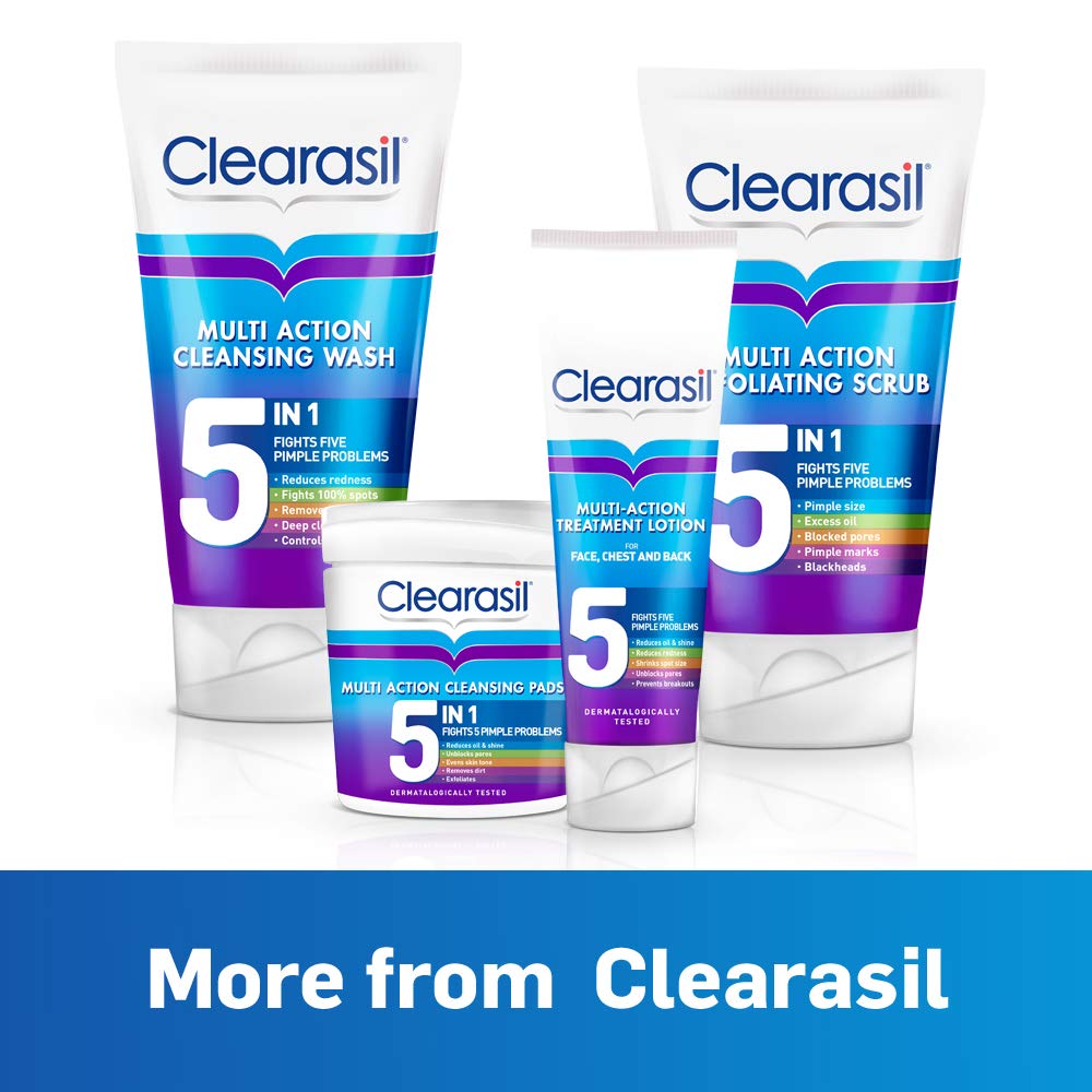 Clearasil Acne Face Wash, 150ml, Salicylic Acid Gel, Day and Night, Acne, Spot Wash, Pore Cleanser, Rapid Action, Clearer Skin In 12 Hours, Spot Treatments, Skin Care