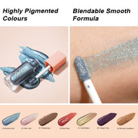 Oulac Liquid Glitter Eyeshadow - Metallic Baby Pink Eyeshadow Shimmer Eyeshadow & Eyeliner, Blendable Sparkly Eye Make-up, Crease Resistant, Non-Greasy, Vegan, Cruelty-Free, 5.4g, Pink Volt (15)