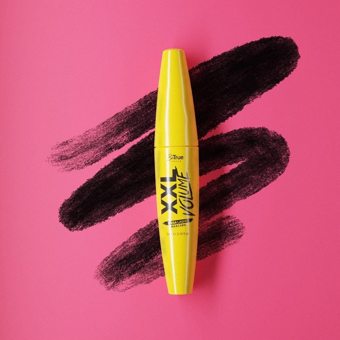 BeTrue London XXL Volume Mega Lashes Vegan Mascara - Gentle, Contains Vitamin E, Fragrance & Paraben Free - Made in the UK (XXL Volume)