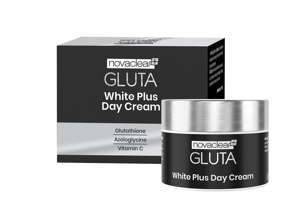 Novaclear Gluta White Plus- Day Cream with Glutathione, Azeloglycine and Vitamin C, for brightened and even toned skin, helps diminish dark spots of various origin. for a lighter, young looking complexion.