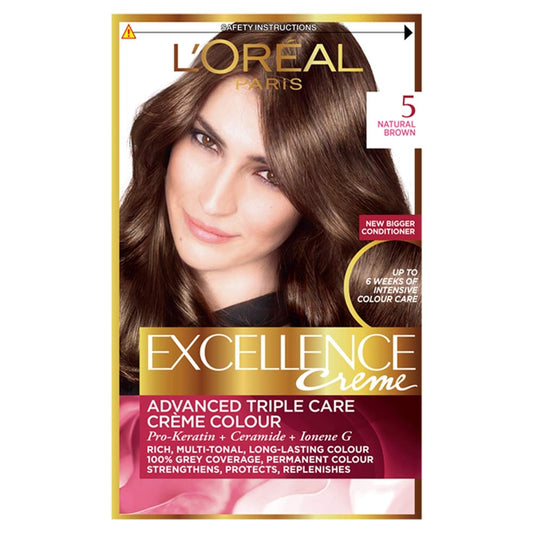 L'ORÉAL L'Oreal Excellence Permanent Hair Colour Number 5, Natural Brown