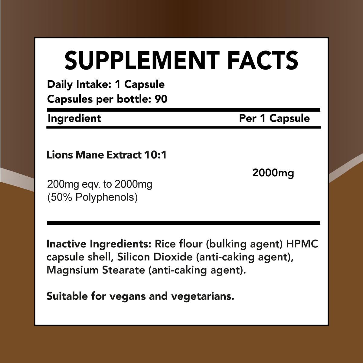 Evolution Slimming Lions Mane 2000mg (50% polyphenols)