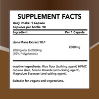 Evolution Slimming Lions Mane 2000mg (50% polyphenols)