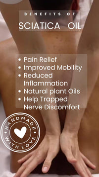 Avena Sciatica Massage Oil – 100ml | Soothing Herbal Blend for Lower Back & Leg Discomfort | Handcrafted in Yorkshire
