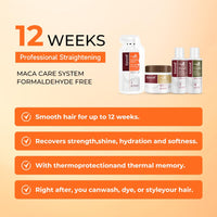 Karseell Maca Essence Keratin Hair Straightening Kit, 12 Weeks of Home Use Professional Straightening, Straighten and Smooth Hair, All Hair Types