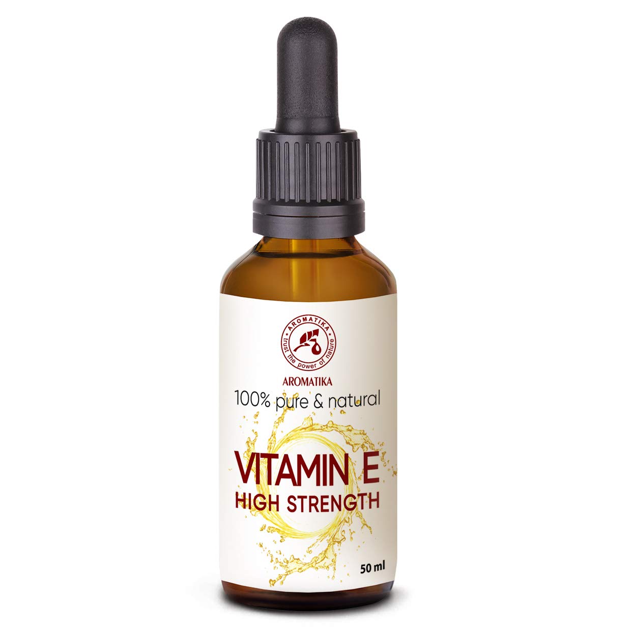 High Strength Pure Vitamin E - Concentrated Vitamin E Drops 30 ml - Tocopherol - Natural - Antiaging Vitamin E - Vitamin E for Vitamin E Oil - for Face - Skin - Hair - Nails - Lips