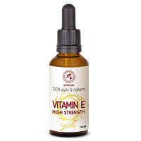 High Strength Pure Vitamin E - Concentrated Vitamin E Drops 30 ml - Tocopherol - Natural - Antiaging Vitamin E - Vitamin E for Vitamin E Oil - for Face - Skin - Hair - Nails - Lips