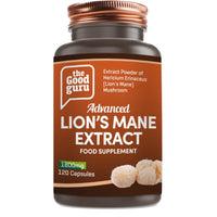Lion's Mane Mushroom Extract - 1800mg | Immune and Memory Support |120 Vegan Capsules by Good Guru | Lions Mane Supplement