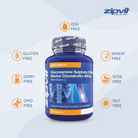 Glucosamine and Chondroitin high Strength, 120 Capsules. Maintains Normal Joint Cartilage. Glucosamine and Chondroitin Capsules with Vitamin C Joint Care Supplement. UK Supplier.