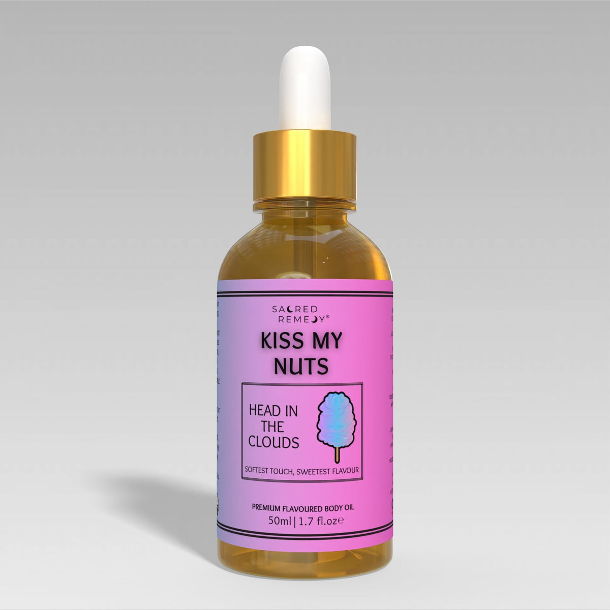 Kiss My Nuts Head in The Clouds | Premium Moisturising Oil for Men. Get Smoother, Softer, Sweeter Skin & Prevent Chaffing. Non-Greasy Flavoured Formula for Ultimate Comfort [50ml]