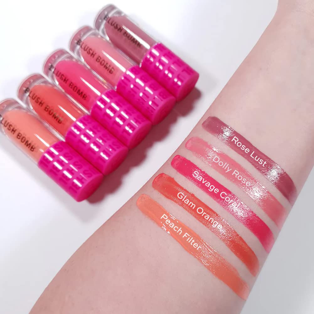 Makeup Revolution, Revolution, Blush Bomb Cream Blusher, Peach Filter, Available in 4 shades