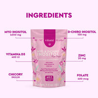 Vitatú | Myo Inositol (4g) & D-Chiro Inositol (1g) Ideal Mix 40:1 | Duration 45 Days | with Folic Acid + Vitamin D3 + Zinc, Powdered Dietary Supplement for Women (225 g)