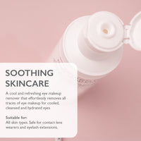 SKINICIAN Soothing Eye Makeup Remover - Premium Oil Free Eye Makeup Remover - Facial Cleanser for Sensitive Skin - Lash Cleanser with Vitamin E - Vegan & Cruelty Free Skincare (250ml)