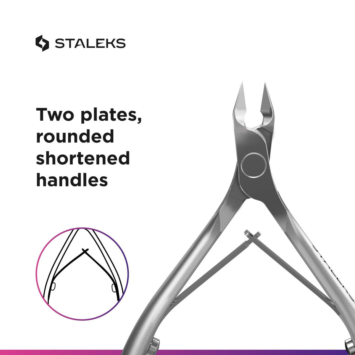 STALEKS PRO Cuticle Nippers Staleks 3mm / 4mm/ 5mm / 7mm Smart 31 Staleks Manicure Pedicure Tools (7mm)
