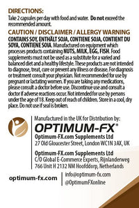 optimum-fx Beta Sitosterol 180mg from 400mg Plant Sterols Capsule High Strength Supplement – NOT Tablets or Powder – Contributes to Normal Blood Cholesterol 120 Vegan Caps 2 Months’ Supply