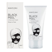 BEAUTYPRO BLACK PEEL Off Charcoal Mask 40ml Tube | Peel Off Face Masks with Activated Charcoal, Gingko Biloba, Tea Tree, & Lemon | Targets Blackheads & Pores |