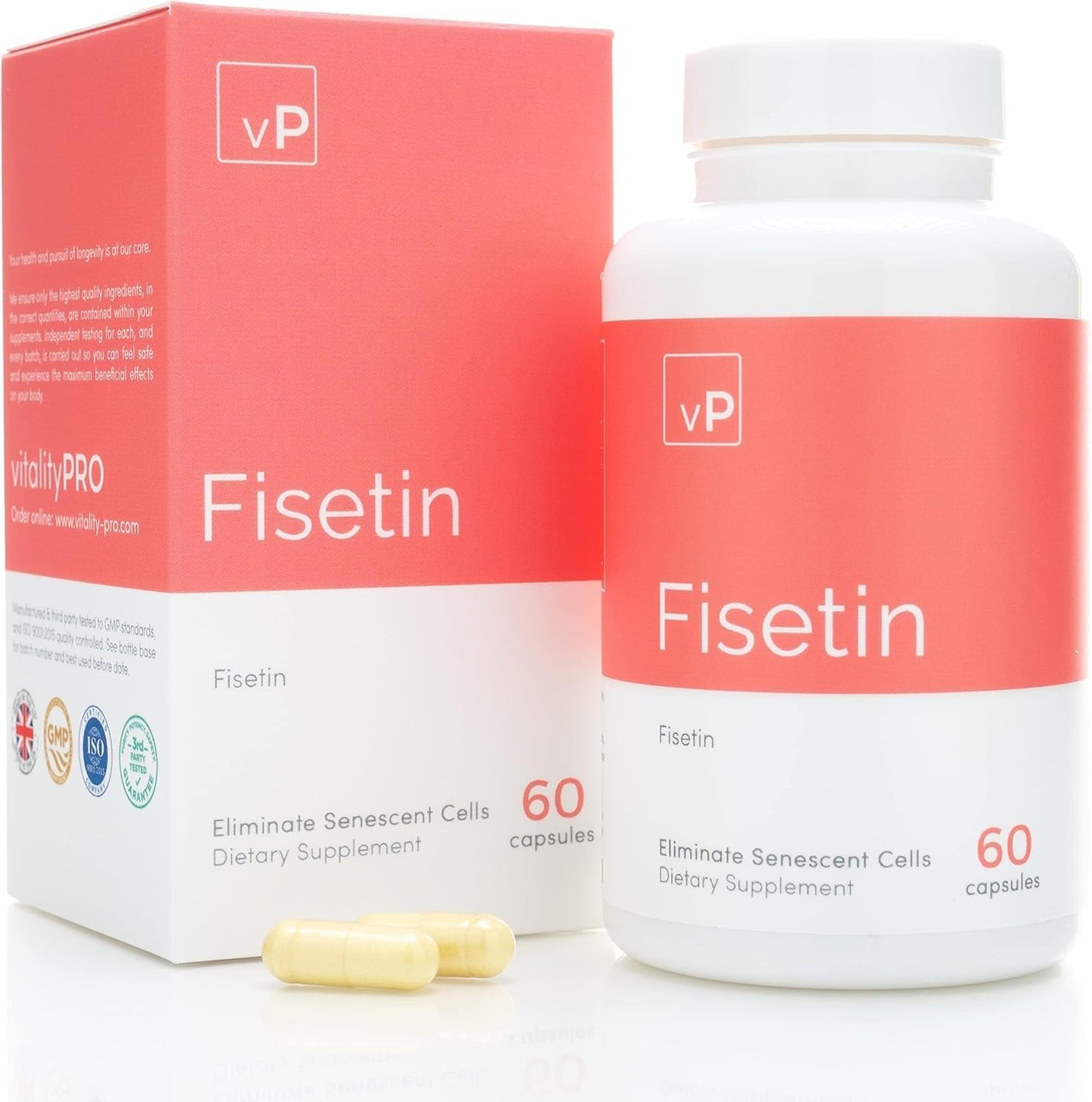 vP Vitality Pro Fisetin Supplement 100mg x 60 Capsules