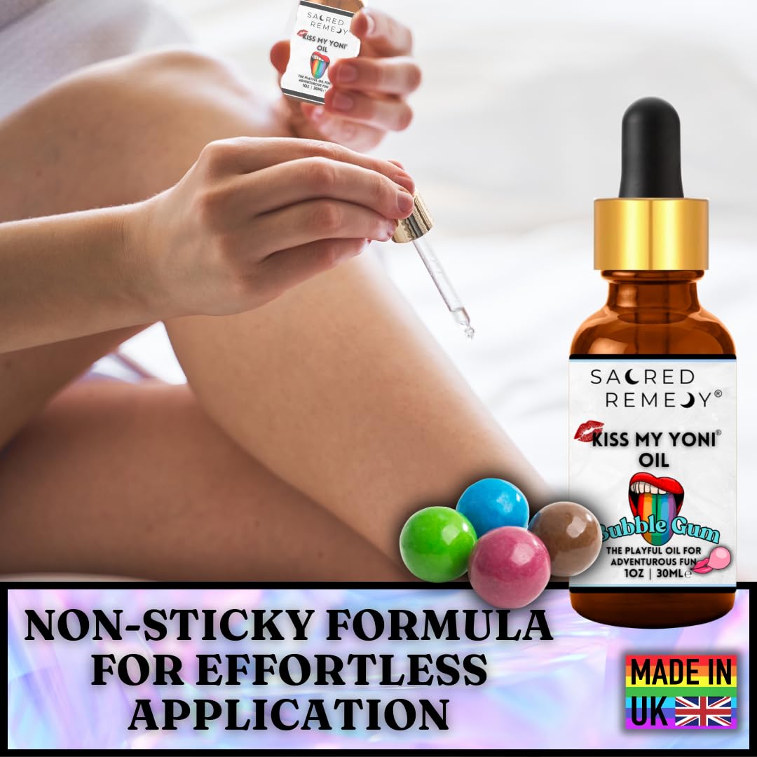 Kiss My Yoni Oil BUBBLEGUM Premium Body Lotion Rub. Non-Sticky, 30ml, Massage Oil. Vegan, Natural, Organic, Non-Toxic.