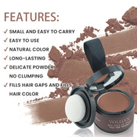 VOLLUCK Root Touch Up Hair Powder, Root Cover Up Hairline Shadow Powder for Thinning Hair for Women and Men, Bald Spots, Eyebrows, Beard Line (Auburn)