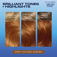 Clairol Nice'n Easy Crème, Natural Looking Oil Infused Permanent Hair Dye, 8WR Golden Auburn