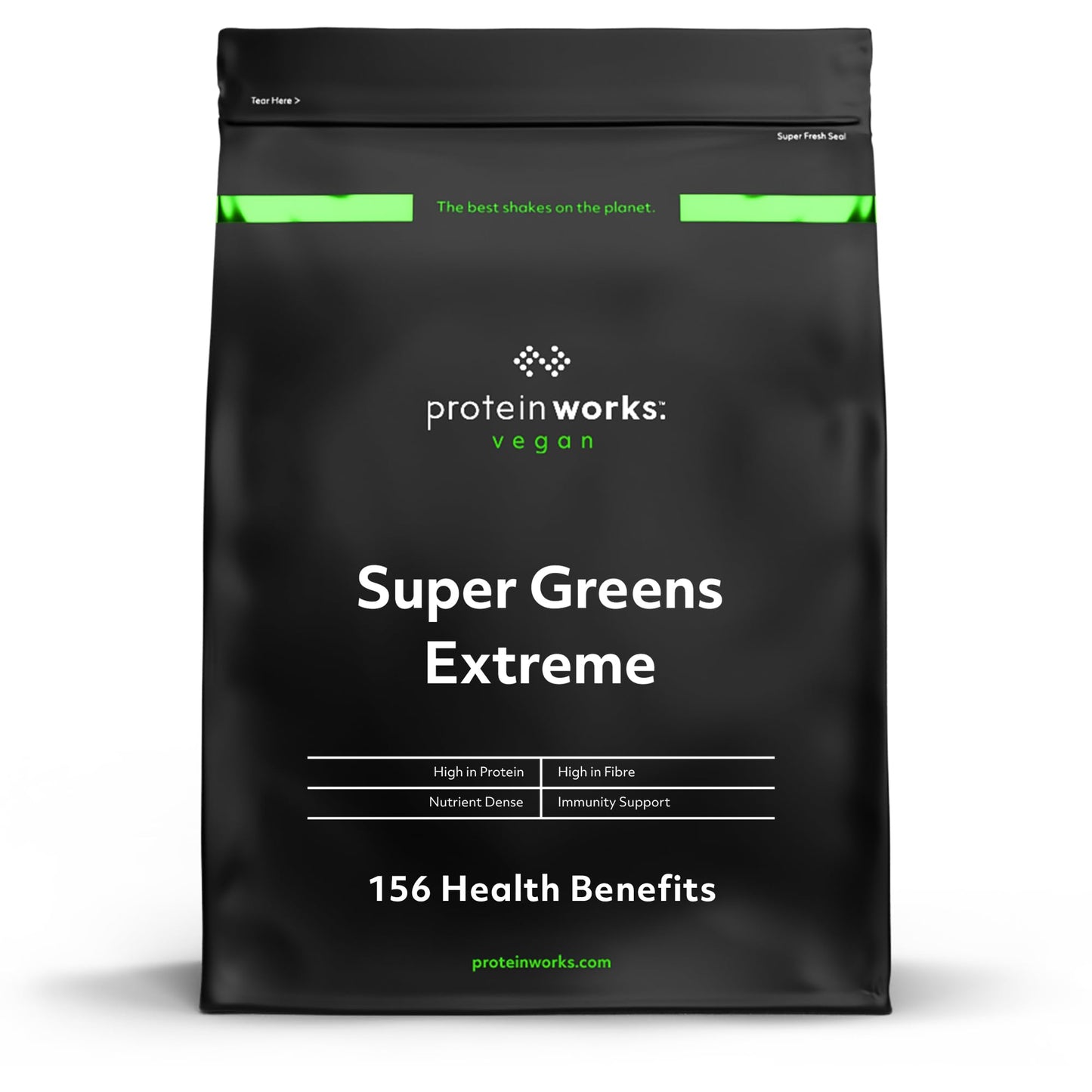 Protein Works Super Greens Extreme Powder , 156 Health Benefits , 41 Active Ingredients , Vegan & Gluten Free , No Added Sugar , Apple & Lemon Twist , 250g , 20 Servings