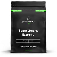 Protein Works Super Greens Extreme Powder , 156 Health Benefits , 41 Active Ingredients , Vegan & Gluten Free , No Added Sugar , Apple & Lemon Twist , 250g , 20 Servings