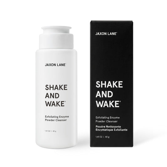 JAXON LANE Shake and Wake Korean Enzyme Powder Face Wash - Water Activated Exfoliating Cleanser with Pineapple Papaya Enzymes, Vitamin C E AHA, Powder Face Cleanser for All Skin Types,1.4 oz / 40 g