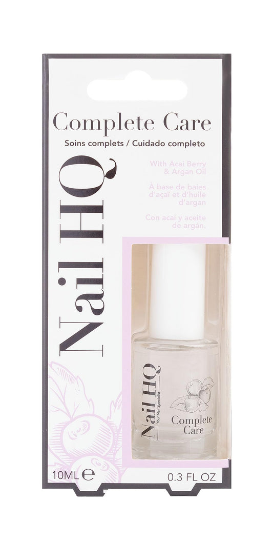 NAIL HQ Nail HQ All-in-One Complete Care Nail Strengthener & Treatment (10ml) | Base & Top Coat with Argan Oil, Açaí Berry & Vitamin E | Vegan & Cruelty-Free