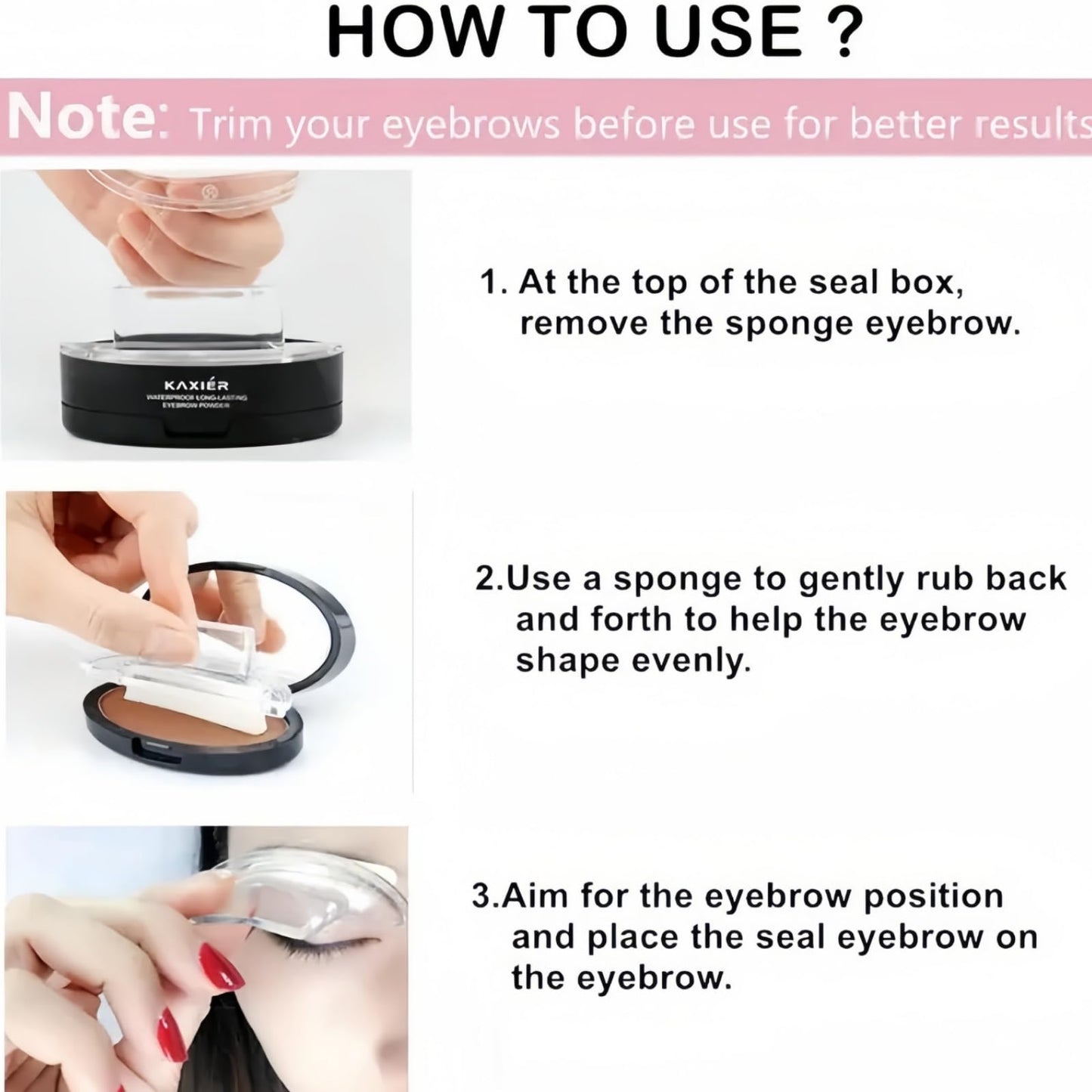 Mubuni Waterproof Eyebrow Seal Stamp Powder,Waterproof Make Up Nature Tinting Coloring Kit,Natural Brow Powder Kit,Eyebrow Stamp Kit,Adjustable Eyebrow Stamp Kit,Perfect Eyebrow Kit for Women