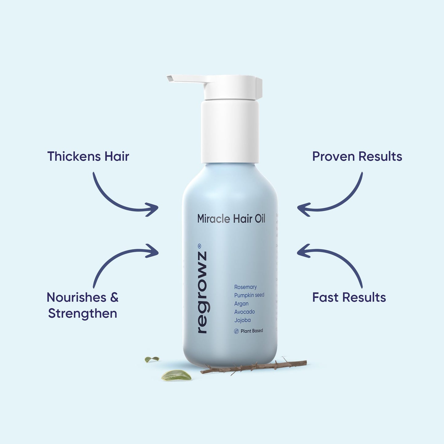 Regrowz Hair Oil 120ml - Natural Rosemary Hair Growth Oil with Argan & Jojoba Oil - Hydrate & Moisturise Dry, Damaged Hair – Hair Loss Treatment