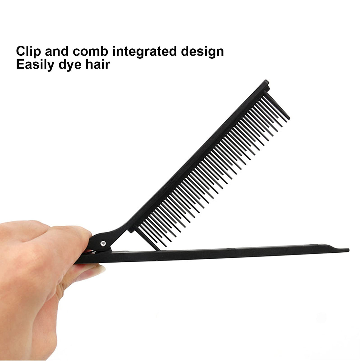 Brrnoo Hair Brush and Comb,Rat Tail Comb Salon Hairdressing Comb Hair Thinning Comb Hair Cutter Comb Rat Tail Teasing Clip Comb Professional Black Hair Salon Plastic Highlighting Comb