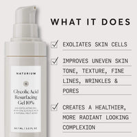 Naturium Glycolic Acid Resurfacing Gel 10%, AHA Exfoliating Gel with Natural Fruit Acids | 3.0 FL OZ / 88.7 ML
