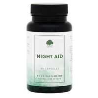 Night Aid - Plant Based Botanical Supplement - Includes L-Tryptophan, Magnesium & Vitamin B6-30 Vegan Capsules - Non-GMO, Made in the UK - G&G Vitamins