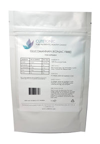 Cutetonic® Pure Ultra Fine Glucomannan (Konjac Fibre) Powder (500g)