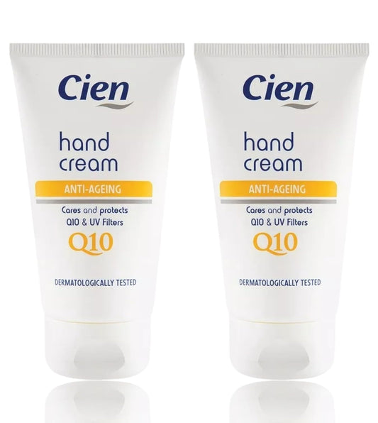 Generic 2x Lidl - Cien | Anti Aging Hand Cream with Q10 & UV Filters | 75 mL Each