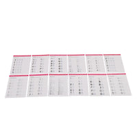 Shanrya Nail Training Mat, Nail Art Practice Sheet 12 Washable Modes for Nail Art Beginners