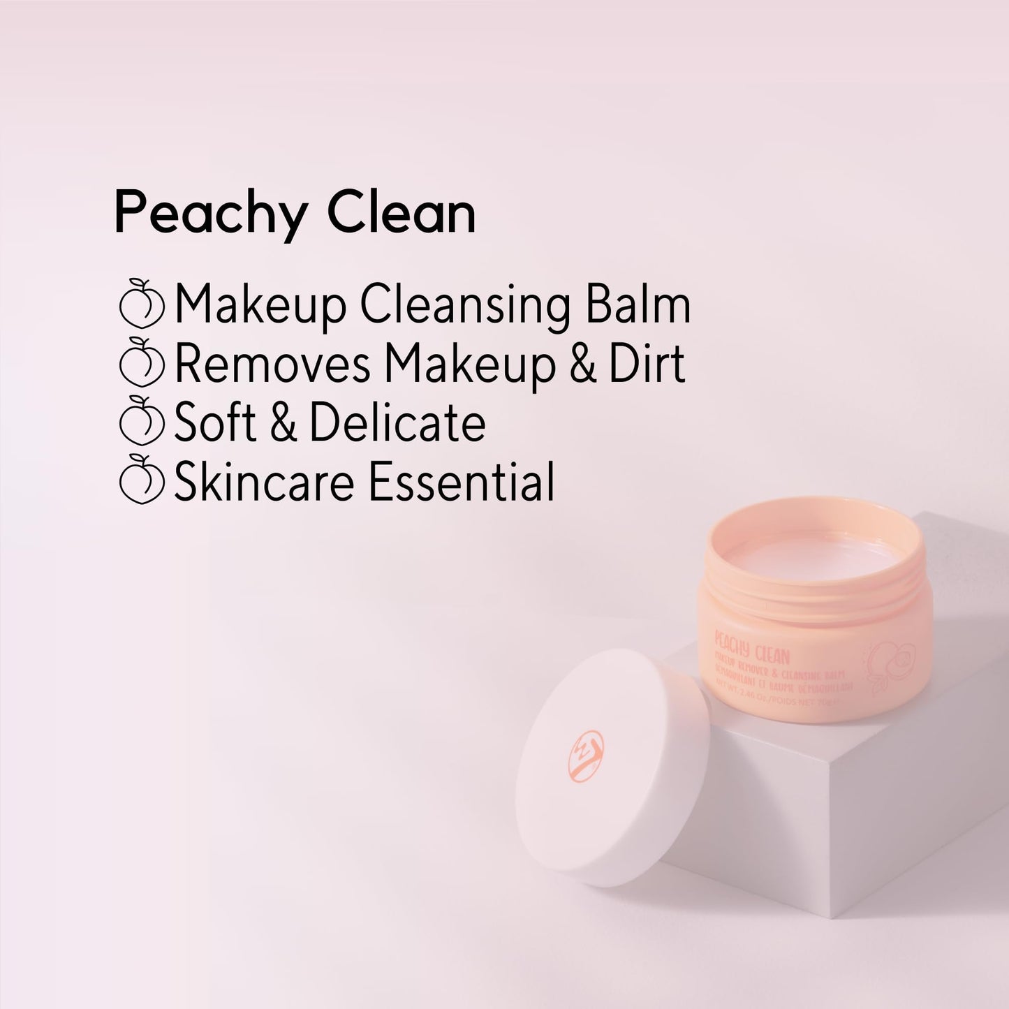 W7 Extra Peachy Clean - Makeup Cleansing Balm & Makeup Remover Cookie Disc Duo - Gently Removes Makeup