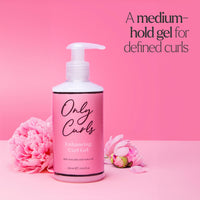 Only Curls Enhancing Curl Gel 250ml (8.45 fl oz) – Lightweight, Frizz-Control Styling Gel for Defined, Long-Lasting, and Hydrated Curls – Vegan & Cruelty-Free