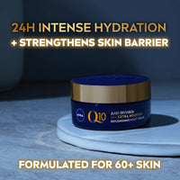 NIVEA Q10 Anti-Wrinkle 60+ Extra Nourishing Night Cream (50ml), Deeply Restoring Anti Wrinkle Face Cream for Intense Hydration, Boosts Collagen and Firms Skin, Dry to Very Dry Skin