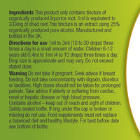 Organic Herbal Remedies 100 ml Liquorice Tincture