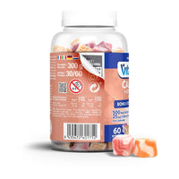 VITALDIN Calcium + Vitamin D3 Gummies – 500 mg Calcium & 1.000 IU Vitamin D per Serving – 60 Chewable Gummies (1-Month Supply); Fruit Flavour – Bone & Teeth Support – Gluten Free – for Kids & Adults