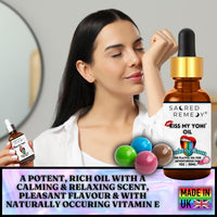 Kiss My Yoni Oil BUBBLEGUM Premium Body Lotion Rub. Non-Sticky, 30ml, Massage Oil. Vegan, Natural, Organic, Non-Toxic.