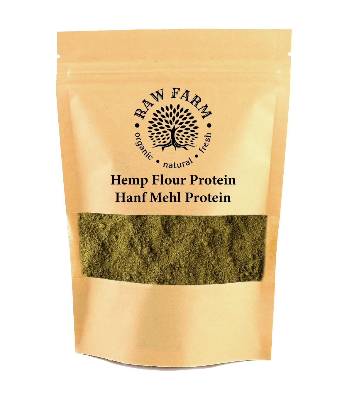 Raw Farm Organic Natural Fresh Raw Farm - Raw Hemp Flour, Low in Fat, Rich in Protein, Gluten and SOYA Free Baking Alternative 500 g