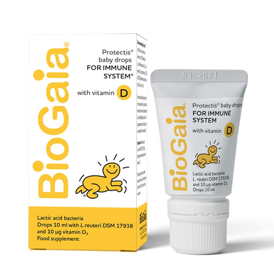BIOGAIA Protectis Probiotic Drops with Vitamin D3 10ml Suitable for Newborn Babies,Balance Baby’s Gut Flora and Support Immune System. Contains BioGaia Patented L Reuteri DSM 17938.