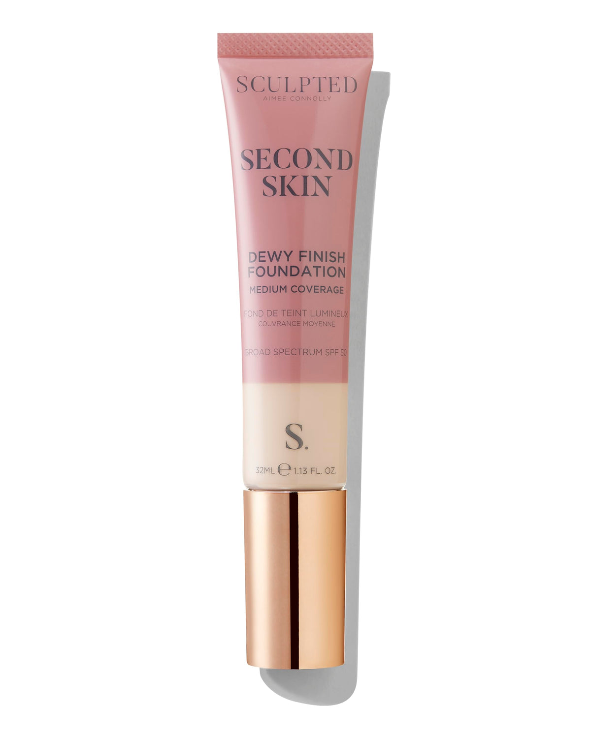 SCULPTED by Aimee Connolly Second Skin Dewy Liquid Mineral Foundation from Sculpted by Aimee (Blanc 0.5) - 32ml Cruelty-Free, Vegan Liquid Face Foundation for Medium Coverage with SPF 50