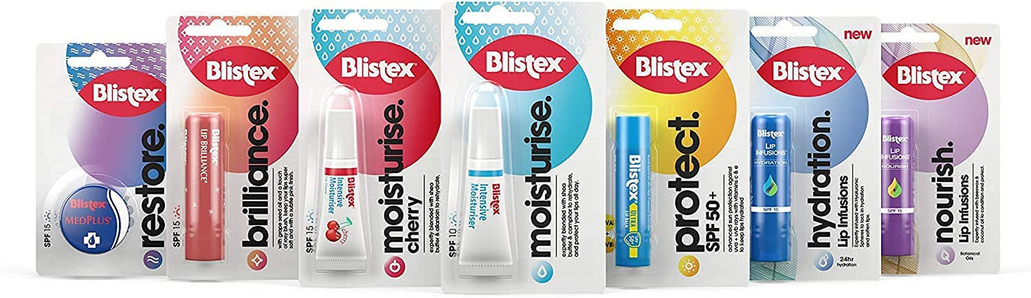 Blistex Ultra Lip Balm with SPF 50 Plus Lip Protection from UVA and UVB Rays, 4.25 g (2 Pack)