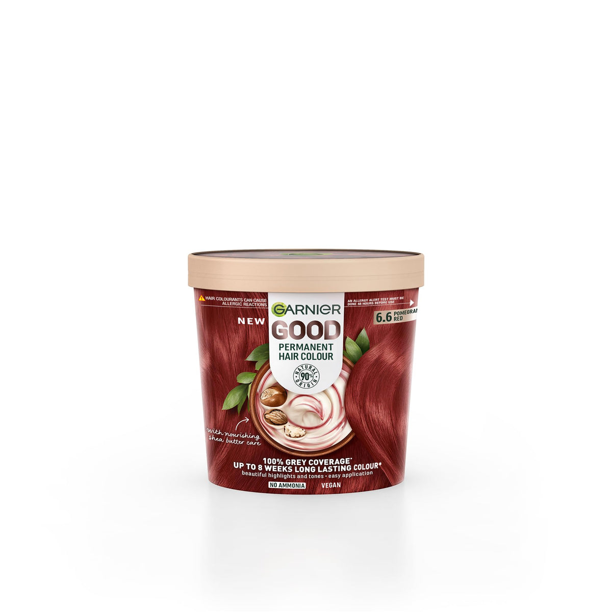 Garnier GOOD Permanent Vibrant Hair Colour Dye Kit, 6.6 Pomegranate Red